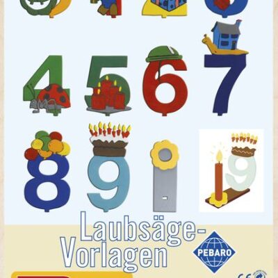 Uzdevumu plāksnes figūrzāģim CIPARI - komplekts