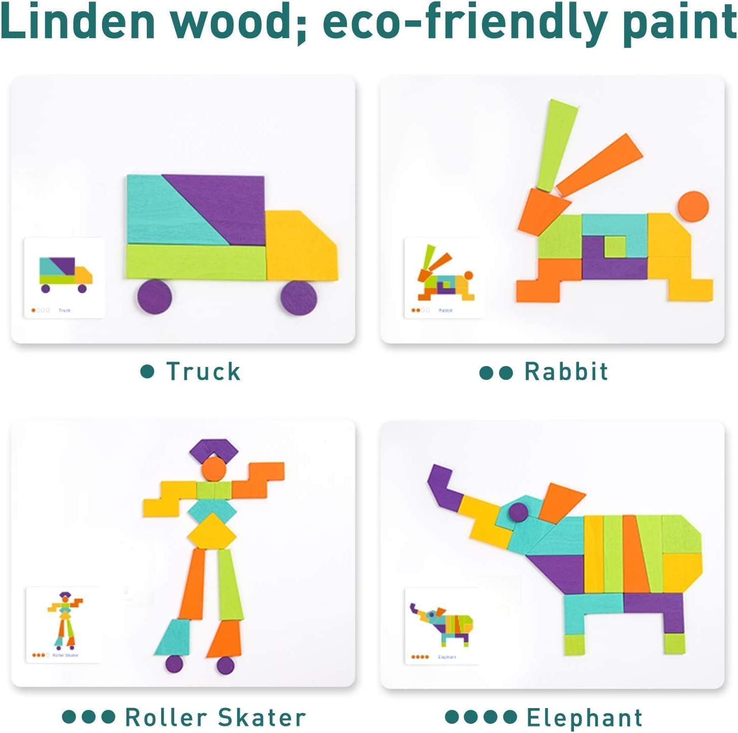 Koka klucīšu Tangrams - Image 3