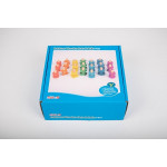 Varavīksnes krāsu koka uzgriežņu un skrūvju komplekts - Image 2