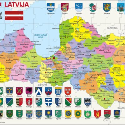 Latvijas novadu karte