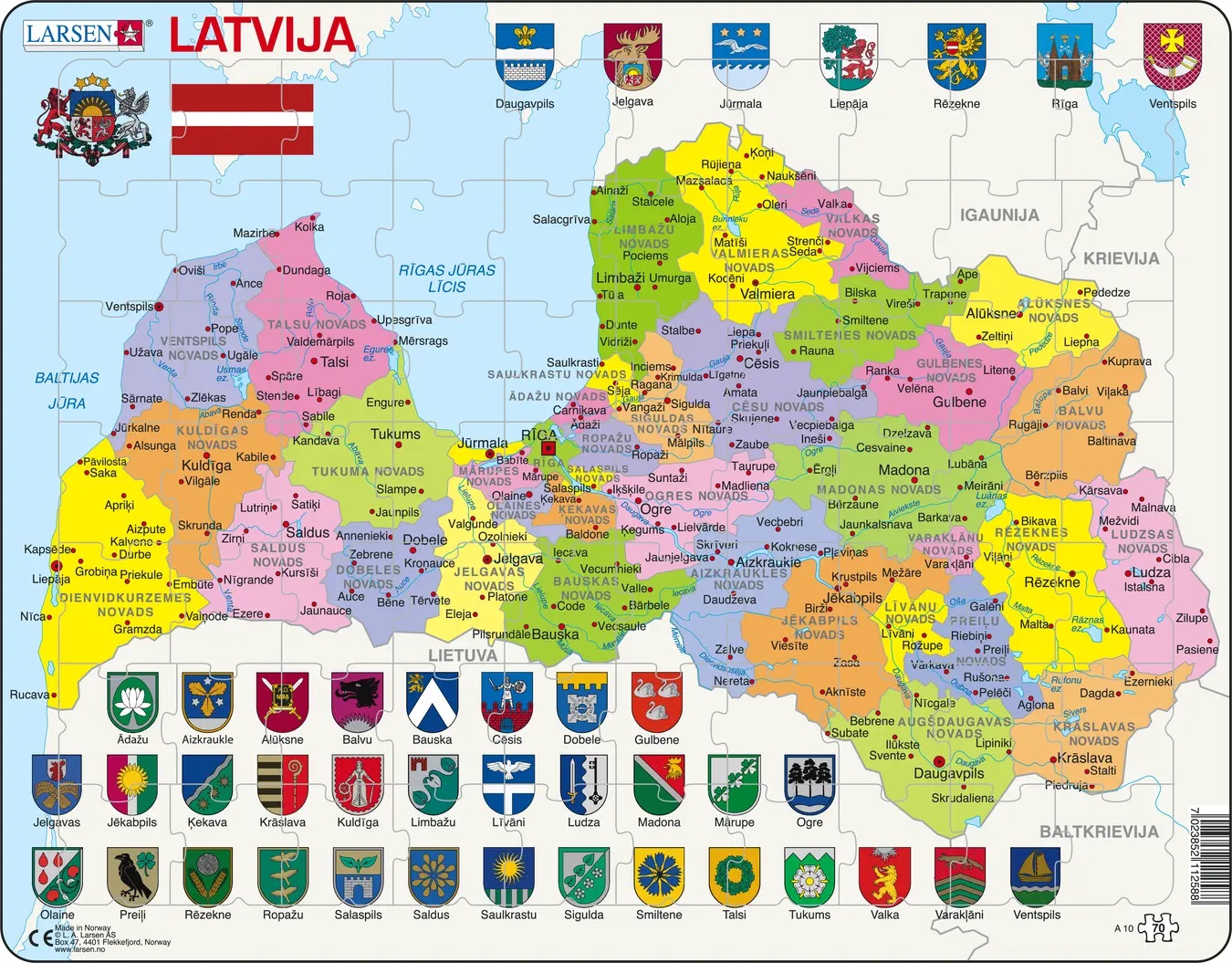 Latvijas Novadu Karte LogossM A10 LE 